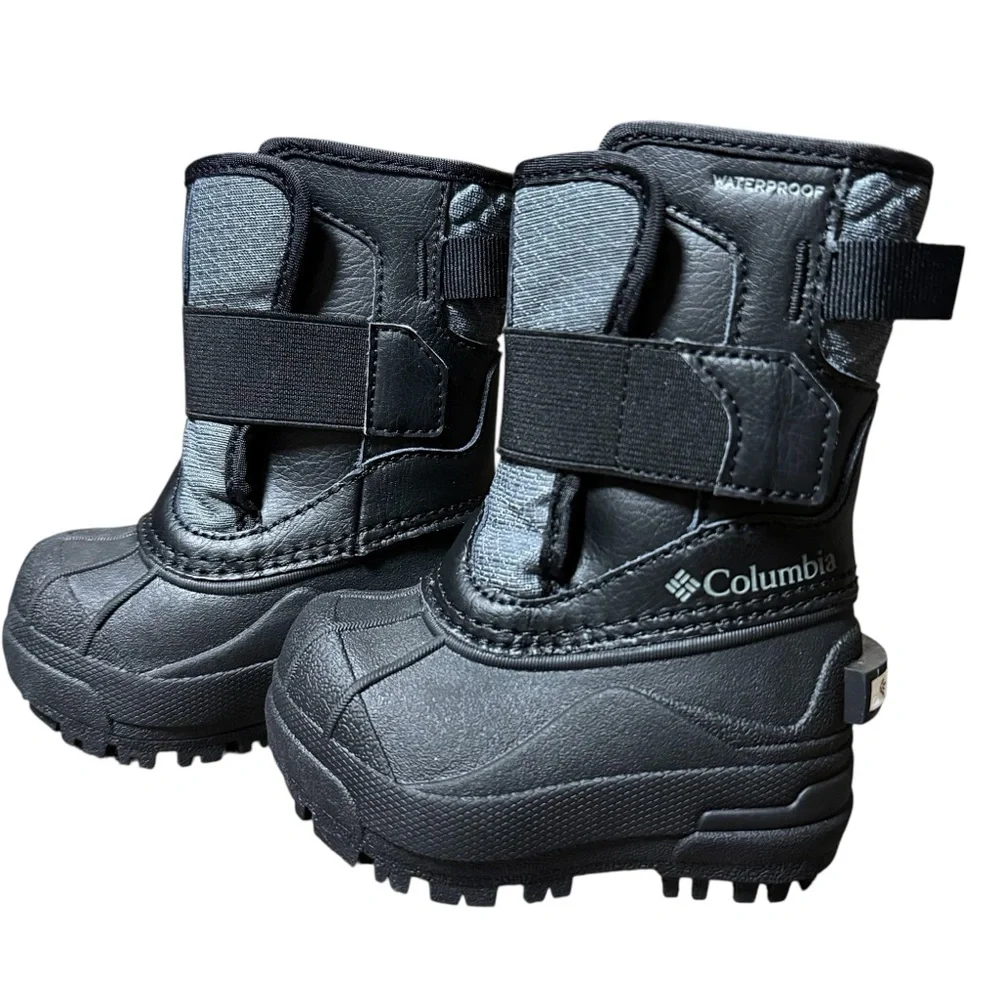 Columbia Omni-Tech Bugaboot Celsius Black Gray Winter Unisex Snow Boot Toddler 4